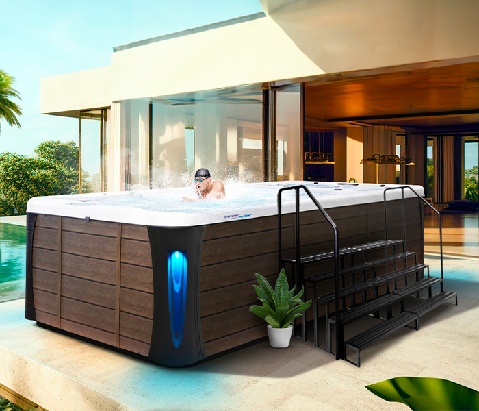 Calspas hot tub being used in a family setting - Bradenton