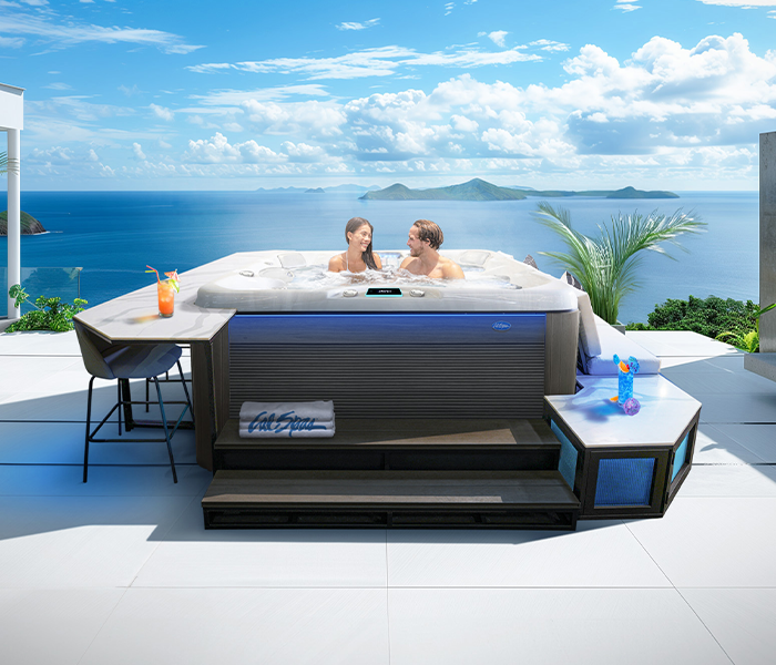 Calspas hot tub being used in a family setting - Bradenton